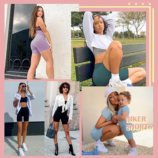 Biker Shorts for Women, Tummy Control Shorts, Tennis Shorts, Women Shorts -5 Biker Shorts for Women, Tummy Control Shorts, Tennis Shorts, Women Shorts -5